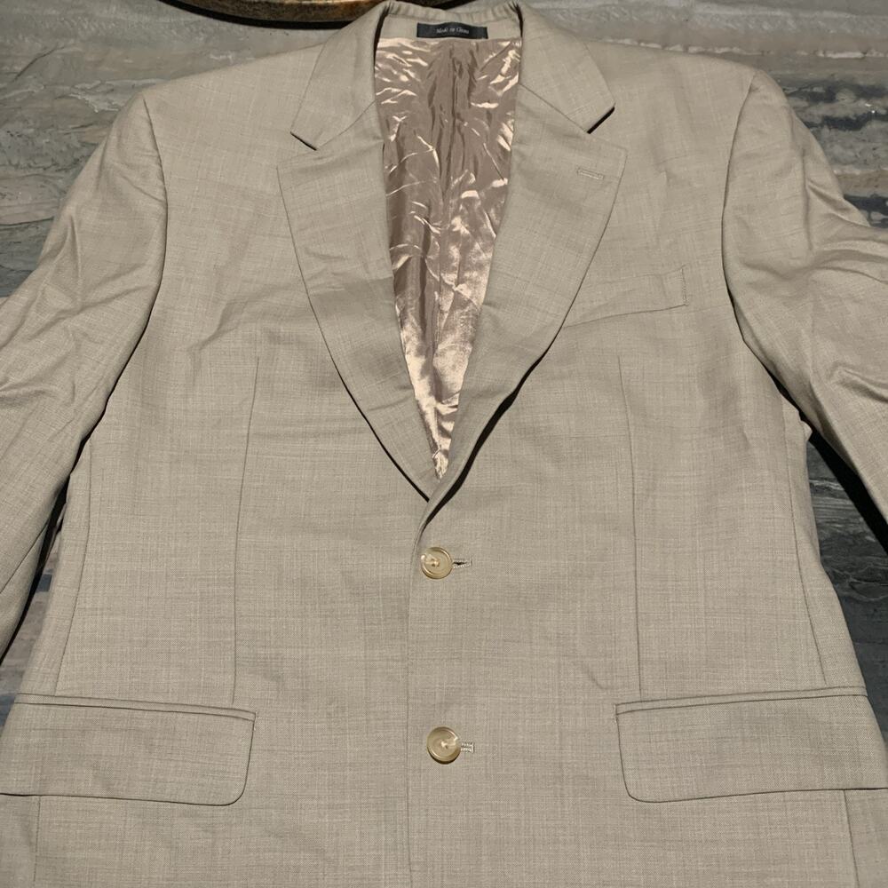 Lauren Ralph Lauren Men's 40R Suit Jacket Sport Coat Blazer Brown Tan Wool